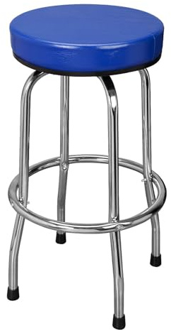 BIG RED Chrome Swivel Bar Stool,Counter Height