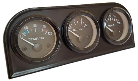 Reloj medidor kit 3, batería coche, temperatura refrigerante, presion de aceite automóvil, sensor compatible 52mm