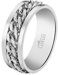 LOTUS STYLE Edelstahl Unisex Ring in Silber, Größe 28, 6.41 Gramm, Freundschaftstag