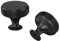 LONTAN 5 Pack Black Knobs for Cupboard Knurled Black Drawer Knobs Aluminium Alloy, Single Hole Kitchen Cupboard Handles