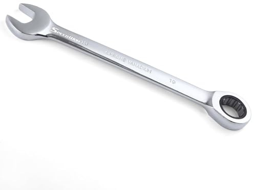 SPEEDWOX 19mm Ratchet Wrench 72 Teeth Ratchet Wrench Industrial Grade Gear Spanner with 12-Point Design Box End Head 72-Tooth Ratcheting Combination Wrench Spanner for Projects with Tight Spaces