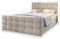 Masseno Boxspringbett Amon 180x200 cm Komplett-Set mit Matratze und Topper, Polsterbett mit Zwei Bettkästen -Beige, Cosmic 10