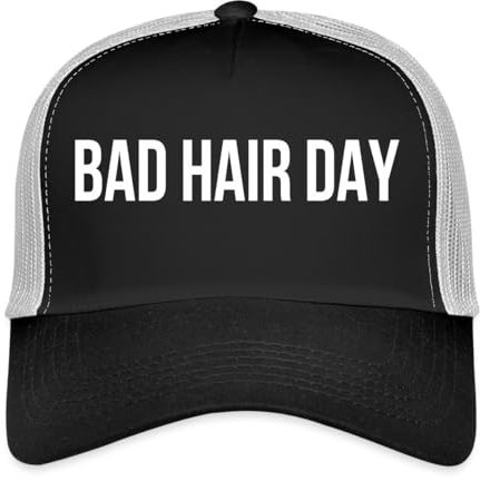 Spreadshirt Bad Hair Day Schriftzug Lässig Trucker Cap