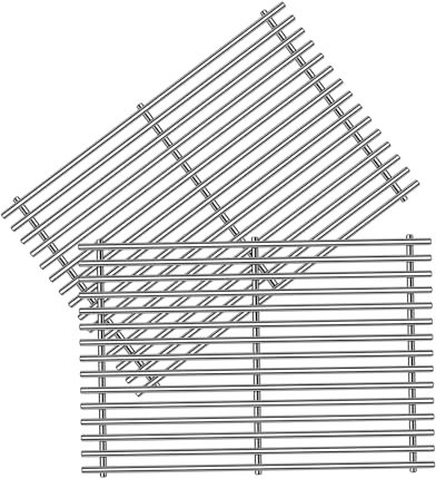 Meyafiny 9 mm 44,5 cm Edelstahl-Grillroste für Weber Spirit E-310 E315 E320 E330 S310 S315 S330 GS4 Spirit 2 Grill-Ersatzteile für Weber 7638, 7639 Spirit 300 Spirit II 300 Series Grills