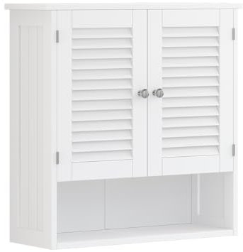 Vicco Hängeschrank Weiß Riad 60x66x20 cm - Badezimmerschrank, Schlichte Linienführung für Moderne Badezimmer