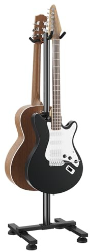 STRICH Gitarrenständer Boden, 2 verstellbare Gitarrenhalter FH-S2