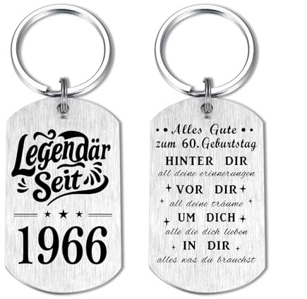 60. Geburtstag Geschenk für Frau Mann – zum 60 Geburtstag Schlüsselanhänger | Legende seit 1966