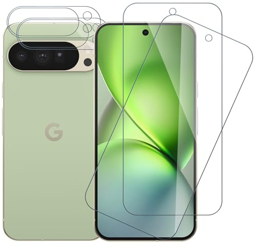 Wondoner 2+2 Stück Displayschutz für 10 Pro XL Schutz Glas | Schutzfolie für Google Pixel 10 Pro XL 5G Schutzglas Mit Kameraschutz 9H Härte HD Screen Protector Folie
