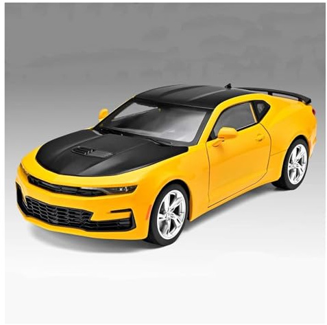 AUDSNI Diecast Automodelle Modellauto 1:18 Für Chevrolet Für Camaro Sportwagen-Modellauto Aus Leichtmetall(Gelb)