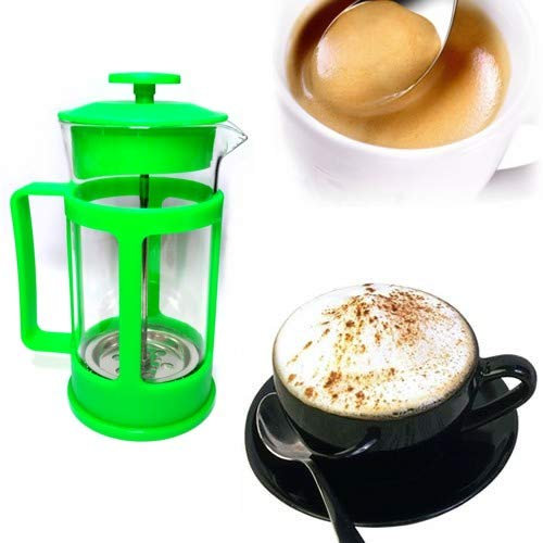 FAST WORLD SHOPPING ® Schiuma Latte Montalatte Manuale Monta Latte Caffe Bevande Sbattitore Schiumalatte Schiumatore Cappuccino Bicchiere Shaker in Vetro Schiumacaffe Frullino A Mano
