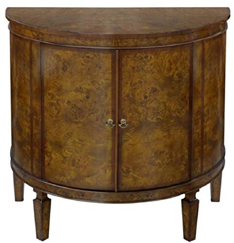 Casa Padrino Luxus Jugendstil Kommode Hellbraun/Braun 84 x 45 x H. 83 cm - Kleiner Halbrunder Schrank mit 2 Türen