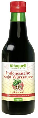 Vitaquell Indonesische Soja Würzsauce Ketjap Manis Bio 250 ml, für die asiatische Küche natürlich vegan