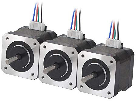 STEPPERONLINE 3PCS Nema 17 Schrittmotor 45Ncm1.5A 12V 39mm 4-Draht 1.8 Deg Stepper Motor mit 1M Draht für 3D Drucker