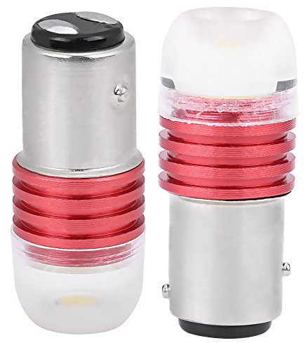 Miyinla Feu Stop Clignotant 2pcs Blanc 1157 2357 Ampoule de Projecteur Clignotant de Stroboscope de LED pour le Frein de Queue de Voiture Allume le 12V