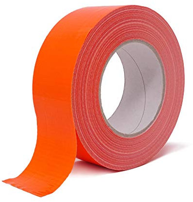 gws tapes 1 Rolle Orange Gewebeklebeband, extra stark haftendes Panzerband zum Bündeln und Fixieren, Duct Tape - Gaffer Band in verschiedenen Farben, Länge 33 m x Breite 48 mm