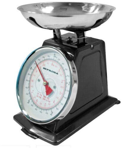 NEW 3KG TRADITIONAL WEIGHING KITCHEN SCALE BOWL RETRO SCALES MECHANICAL VINTAGE (BLACK)