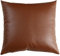 Kissenbezüge Kissenhülle Dekorativ Einfarbiges Leder Wohnzimmer Sofa Schlafzimmer Quadratische Kissenbezug 50X50Cm (Ohne Kern) Braun