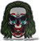 ERREINGE Sticker Silber 50 cm - Joker Totenkopf - Aufkleber Wandtattoo Vinyl Laptop Auto Motorrad Helm Wohnmobil