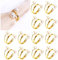 Perlen Serviettenringe Hochzeit, Silber Gold Serviette Serviette Schnallenhalter für Valentinstag, Weihnachten, Familientreffen, Dinnerparty (Gold-12 PCS)