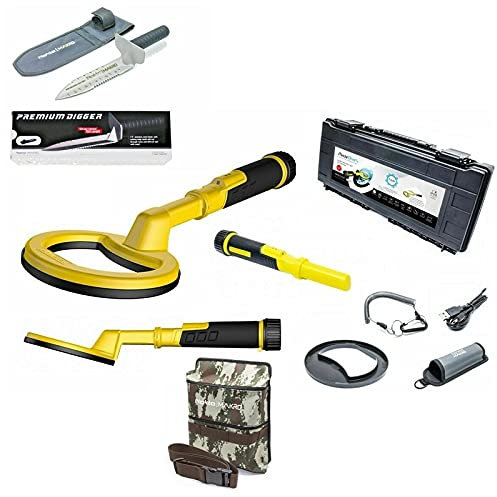 Maxxistore - Nokta Makro Pulsedive Giallo Scuba tector e Pinpointer + Premium Digger + Sacca