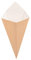 200 unité - Cornets Frites 'Thepack' 100 G 220 G/M2 12,8X21,7 Cm Naturel Carton Ondulé Nano-Micro