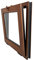 ECOPROF Kellerfenster | Gartenhaus Fenster | Kunststoff Fenster | Maße 60x60 cm (600x600 mm) | Farbe: Goldene Eiche (beidenseitig) | 52mm Profil