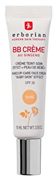 Erborian BB Creme mit Ginseng - Getönte Creme - Pflege mit Babyhaut-Effekt - 5-in-1 koreanische Gesichtspflege mit LSF 20 - Gold - 15 ml
