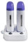 NUZAMAS Wax Hair Removal Roller Portable Cartridge Wax Depilatory Roller Warmer Heater Waxing Body Hair Removal Machine(Double Base)