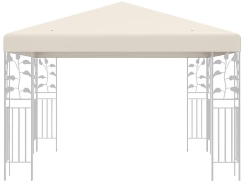 SPOTRAVEL 3 x 3M Gazebo Canopy Replacement Top, Garden Waterproof Tent Roof Cover, Outdoor Sun Shade Roof Top Spare Par for Camping, Patio & Backyard, Top Only (Beige)