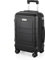 TANTOMI Hartschalen-Handgepäck Koffer aus ABS+PC – Reisekoffer mit 4 Drehbaren Rollen (360°), Trolley mit Aluminium-Teleskopstange und 3 Stelige-Zahlenschloss (M – 41L, Schwarz)
