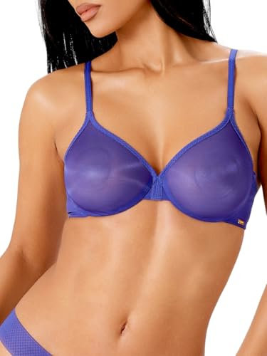 Gossard 6271 Glossies Sheer Bra Spectrum Blue