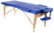 PLUS SANTE Table de Massage Pliante en Bois Aria Noir, Ivoire, Gris, Bleu, Rose, 60 ou 70cm, 2 Plans légère avec Sac de Transport et Accessoires (Bleu, Largeur 60 cm)