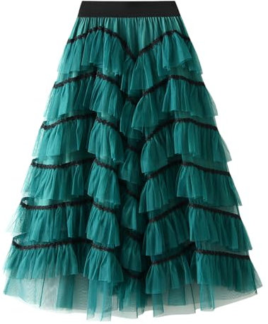 SRZYMJ Bauchtanz Hüfttuch,Bauchtanz,Bauchtanz Gürtel Erwachsene Frauen Bauchtanz Kostüm Dame Bauchtanz Rock Mesh Fishtail Langes Kleid Bauchtanz Performance Dancewear Grün Einheitsgröße