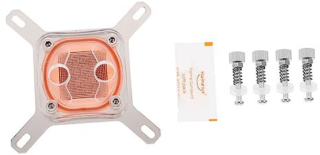 HOMSFOU Wasserblock Für Cpu Mit Transparenter Abdeckung Kupferbasis Für Wasserkühlung Kompatibel Mit Sockeln Und Umweltfreundliche Beschichtung