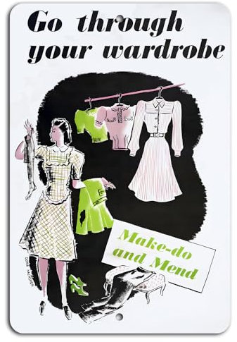 Beleben Sie Ihre Garderobe: Improvisieren und Ausbessern mit Magie blechschilder retro mit sprüchen vintage home deko 12x8 inch/30x20cm