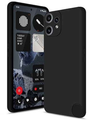 Btstring Case for CMF Phone 2 Pro, Black | Soft Silicone, Upgraded Camera Protection, Shockproof Slim, Anti-Scratch Microfiber Lining