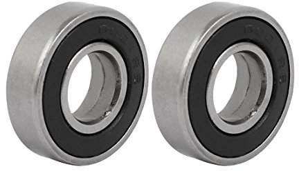 sourcing map 2Stk Maschine 6001-2RS Gummidichtung Rillenkugellager Kugellager 28mmx12mmx8mm