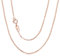RINYIN Genuine 18K Rose Gold Necklace for Women Pure Au750 Cute Rolo Chain 20/50.7cm