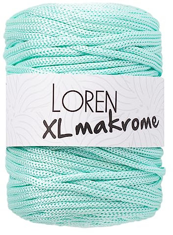 Loren XL Makrome Kordel Garn, 100% Polypropylen, 500g/100m, Garngewicht 7: Jumbo, Mintgrün - R058