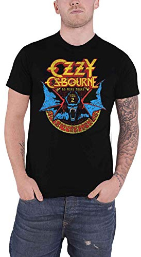 Ozzy Osbourne T Shirt No More Tours 2019 Bat Circle Logo Nue offiziell Herren