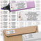 Adress-Etiketten - Adress-Aufkleber Sticker Namensaufkleber mit Ihrem Wunschtext 57x 23mm, für 1 bis 5 Zeilen Text - 45 Stück 45 Hintergründe zur Auswahl (16 Maus Mouse)