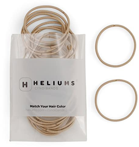 Heliums Haargummi für feines Haar, 2 mm, Sandblond, 4,5 cm, Standardgröße – 40 Stück