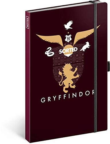 Presco Group Notizbuch liniert mit Gummiband, Notizbuch A5 für Frauen, Mädchen, Jungen, Teenager und Kinder - Schule und Büro Tagebuch Journal - Harry Potter