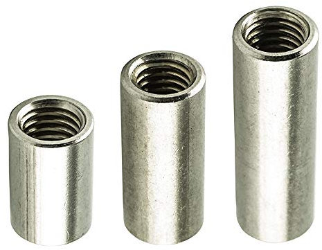 Tubo roscado M8 x 40 mm (5 unidades) (D=10) manguito redondo, acero inoxidable VA A2 V2A, tubo roscado inoxidable | AGBERG