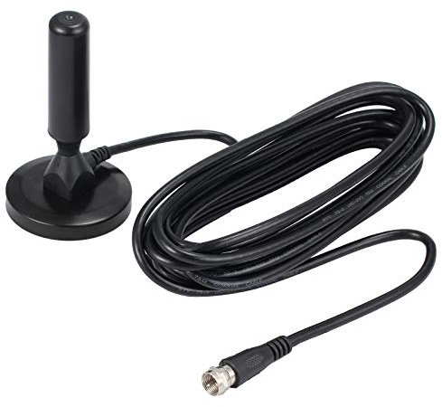 Bohaner High Gain Freeview TV Aerial With Strong Signal Portable HD Freeview Aerial Antenna for Motorhomes Camper Smart USB TV Tuner 1080P 4K DAB Radio Indoor Outdoor TV Aerial With Magnetic Base