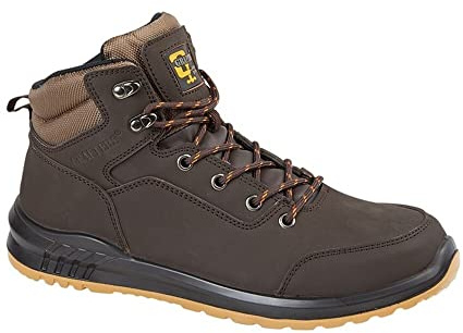 Grafters M513B-45 Safety Boots Dual Density Sole Steel Toe Cap (UK 11, Brown)