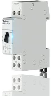 Theben 3120122 OKTO S22-230 I Télérupteur impulsionnel électro-mécanique I Rail DIN I 230 V I 2 canaux I I Contrôle de la lumière I 200 W LED