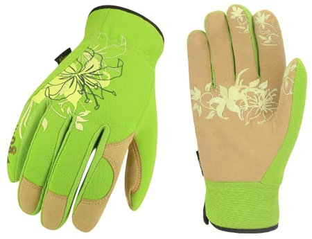 Vgo... 1 Paar Gartenarbeitshandschuhe für Damen, Sicherheitshandschuhe, atmungsaktiv, schützend, Touchscreen (SL7443)