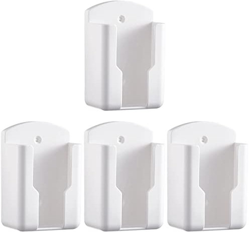 ULTECHNOVO 4 Stück Fernbedienung Halterung, Universal Fernbedienungshalter Wandhalterung Selbstklebend, Kunststoff Aufbewahrung Organizer Halter für Zuhause, Büro, Schule