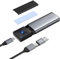 GiGimundo Carcasa Disco Duro M.2 NVMe SATA Adaptador 10Gbps USB 3.2 Gen 2, Caja M2 Compatible con 2230/2242/2260/2280 M.2 NVMe/SATA SSD con Cable USB C a C/A, Sin Herramientas, UASP, Gris